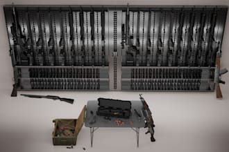 create optimized weapon game assets in blender