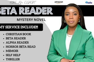 be your christian book beta read, mystery novel, horror beta read, alpha read