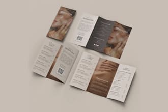 design canva editable bifold brochure pamphlet flyer, coreldraw figma to canva