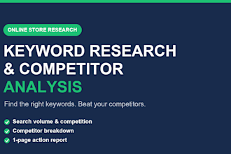 do keyword research and competitor analysis for your online store