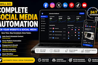 do complete social media automation for your website and social media