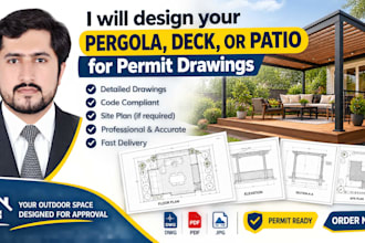 design your pergola, deck or patio drawings for permit