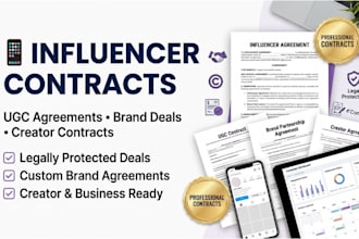 do influencer contract creator agreement and ugc contract