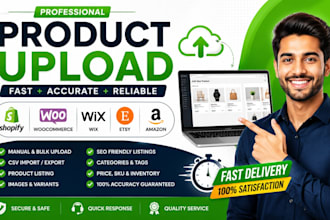 upload products shopify woocommerce add wix etsy amazon import products listing
