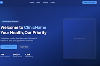 build a professional clinic or doctor website with online appointment booking