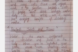 do neat handwritten notes for student