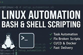 set up linux servers, docker containers, and automation scripts