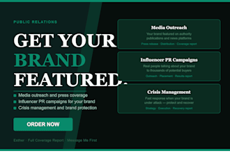 do public relations distribution and get your brand featured and talked about