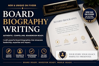 write professional board biography for your executive profile