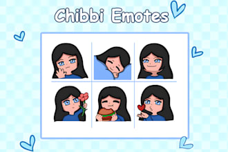 draw custom chibi emotes