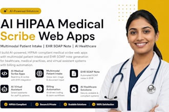 build ai hipaa medical scribe web apps, multimodal patient intake, ehr soap note