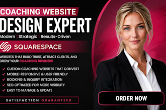 design a squarespace coaching website for life coaches and consultants