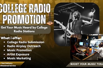 promote your music to college radio stations for real radio airplay