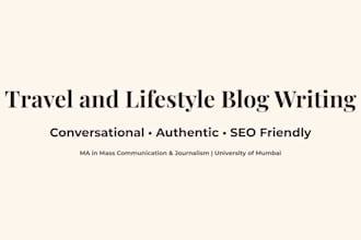 write SEO friendly travel and lifestyle blogs