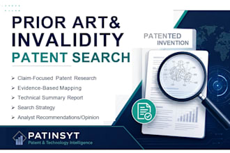 conduct a prior art or invalidity search for patent claims