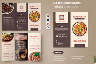 design restaurant menus brochure booklet for outdoor dining sales promotion