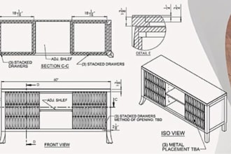 create woodworking plans, furniture shop drawings and cnc cut files