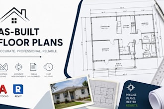 draw existing house floor plans, as built drawings, autocad drafting