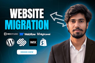 move migrate squarespace wordpress wix shopify website with same design and SEO