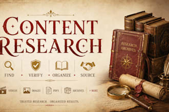 do content research, and source content