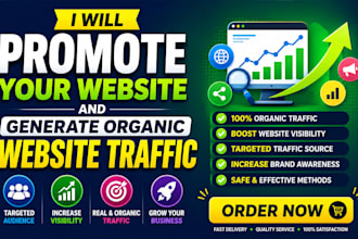 promote your website to increase organic traffic and brand awareness