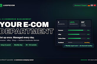 set up and run your amazon, ebay and shop as your ecommerce manager