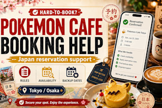 help you book pokemon cafe in japan