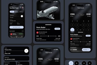 design and develop a professional flight booking app for ios, android, and web