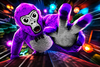 create a high CTR 3d gorilla tag thumbnail and custom pfp