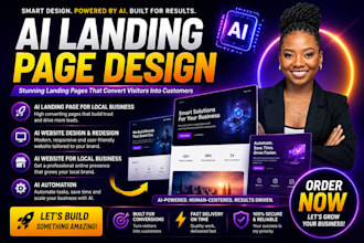 create ai landing page for shopify, wix, wordpress, godaddy or local businesses