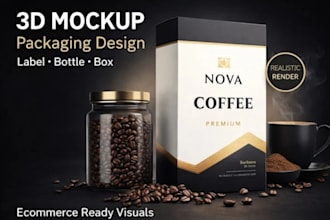 do 3d product design, 3d modelling for product, 3d product rendering 3d mockups