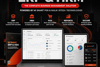 create custom pos erp hrm cms etc for all business