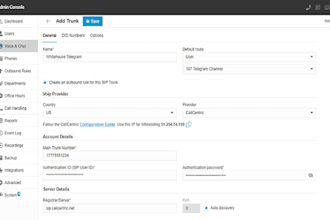setup 3cx did number siptrunk, launch auto dailer sip trunk inboundoutbound call