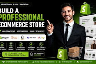 build a professional shopify etsy amazon stanstore ebay ecommerce store