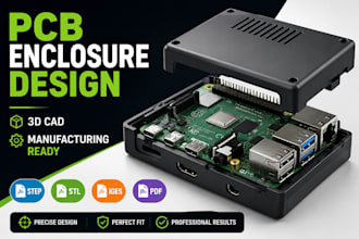 design pcb enclosure, electronic housing and pcb casing ready for 3d printing