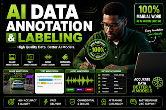provide quality manual ai data annotation and labeling
