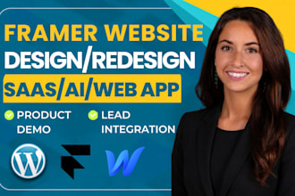 design framer saas,medical ai website, healthcare landing page web app redesign