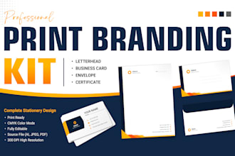 design a professional business card, letterhead, and stationery kit