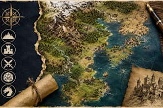 create fantasy map, dnd map, rpg map, battle map, world building map