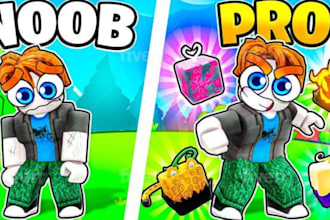 design youtube thumbnail, cartoon thumbnail and roblox thumbnail
