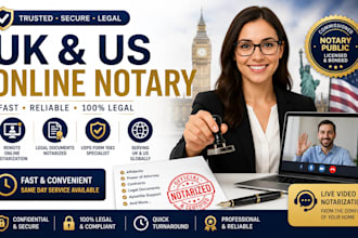 notarize UK US legal documents online, usps form 1583, notary