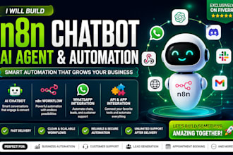 build n8n chatbot, n8n ai agent, whatsapp chatbot automatio fix n8n workflow n8n