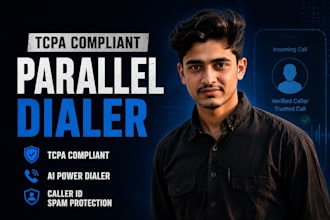 build tcpa compliant parallel dialer, ai power dialer, caller id spam protection