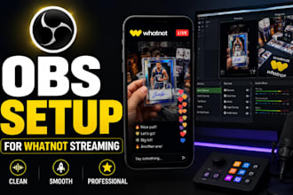 set up a professional whatnot live stream with obs studio