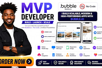 build bubble native mobile app mvp web app airbnb rental multivendor marketplace