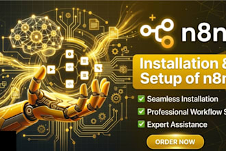 install n8n, setup n8n and configure a full setup with n8n automation