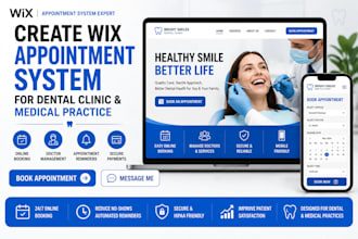create wix appointment system for dental clinic and medical practice