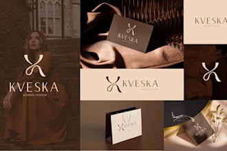 design minimalist business logo, brand identity and branding kit
