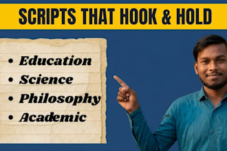 write a research backed youtube script for your science or education channel
