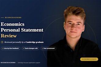 review and edit your economics ucas 2026 personal statement